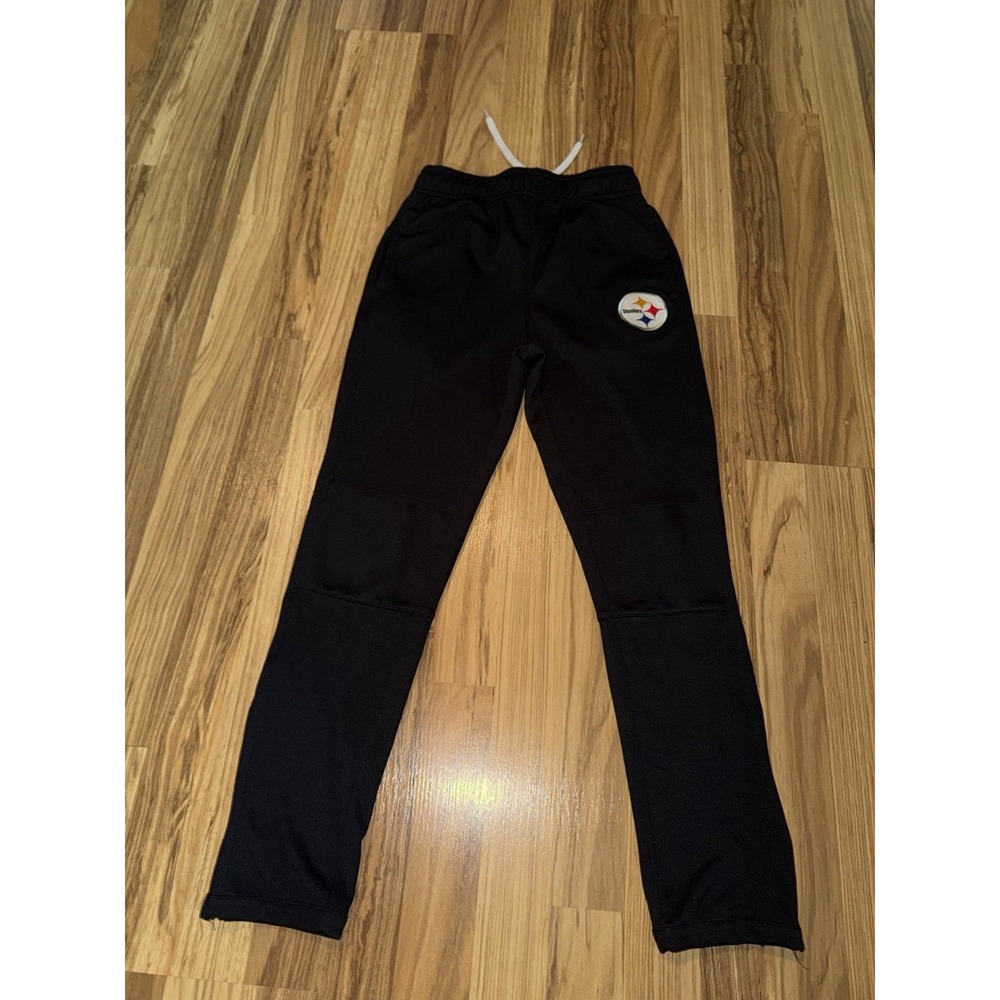 Pittsburgh Steelers NFL Dri-fit Side Zip Leg Sweatpants Youth Sz M Medium 10/12